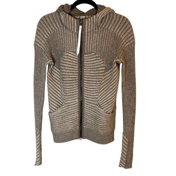 Lululemon Embrace Hoodie- Knit Hooded Zip Up Sweater- Size Medium - Picture 9 of 15